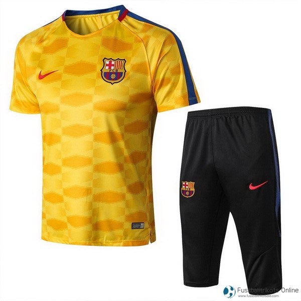 Barcelona Trainingsshirt Komplett Set 2017-18 Gelb Fussballtrikots Günstig